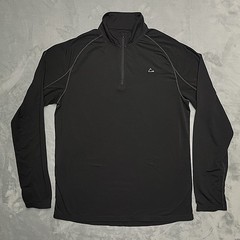 Paradox Shirt Men Medium Black Merino Wool Blend Dri Release 1/4 Zip Long Sleeve