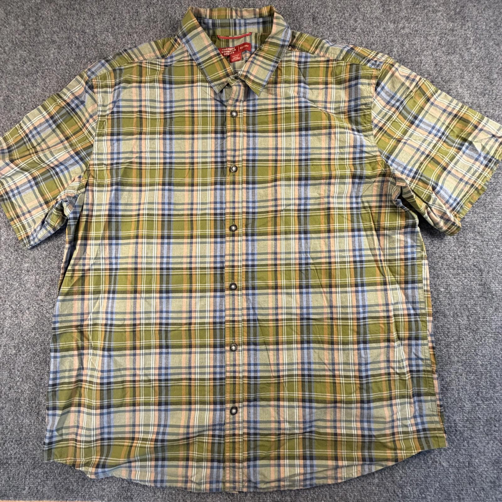 Eastern Mountain Sports Men's Short Sleeve Plaid Shirt XXL #1474 gallery