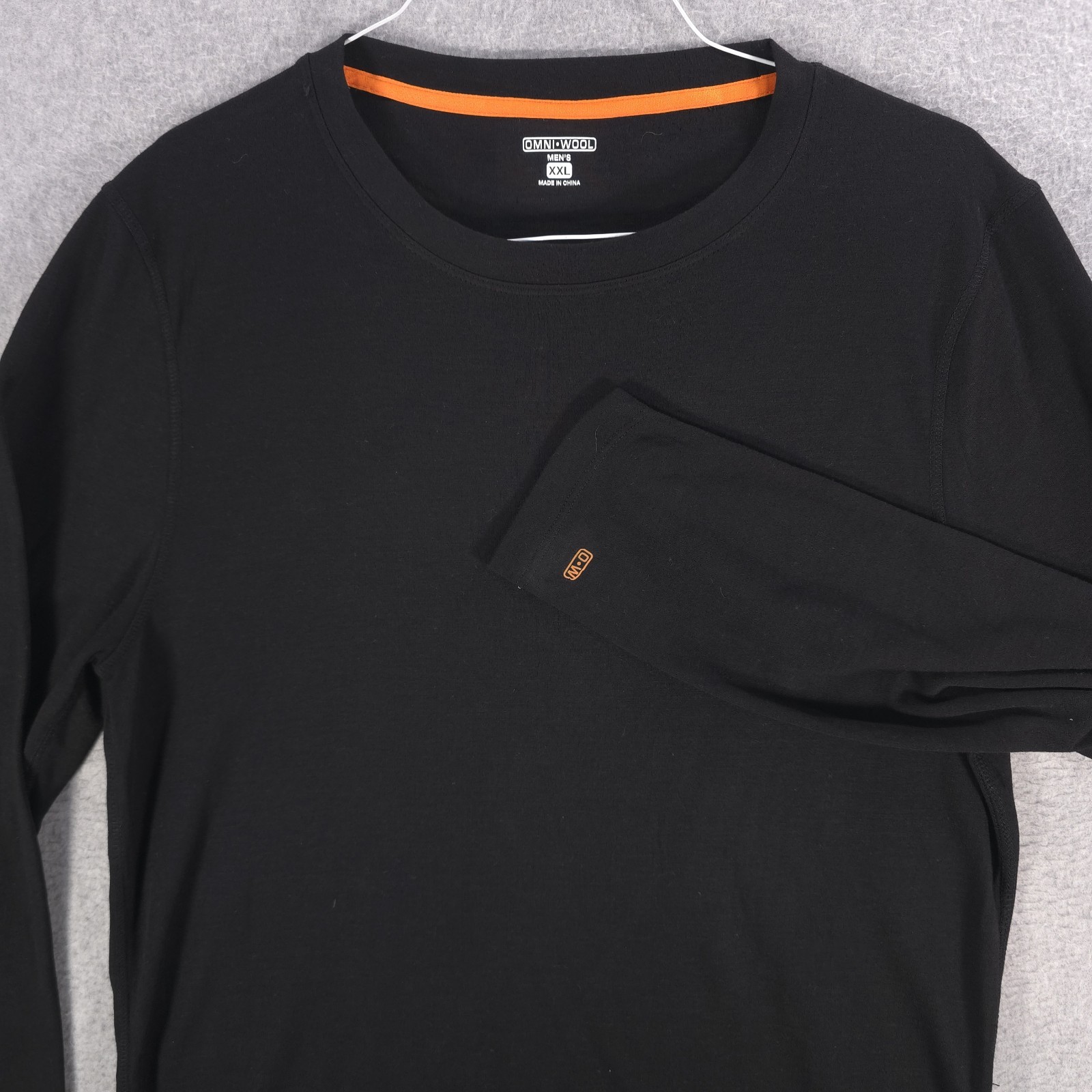 Omni-Wool Poly Blend Black Long Sleeve Crew Warm Base Layer Shirt Mens XXL gallery