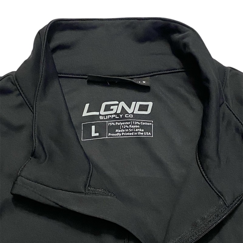 LGND Supply Co Black High Neck Long Sleeve Dri Fit Men’s Shirt Sz L gallery