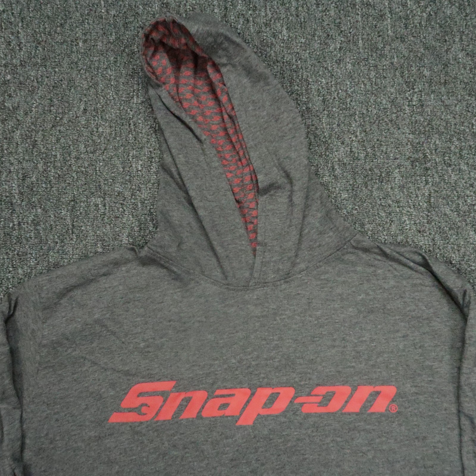 Snap On Hoodie Mens Large Gray Pullover Hoody Lightweight gallery