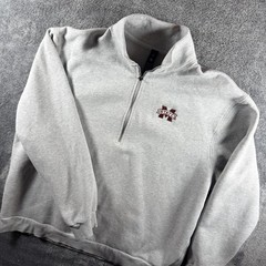 Lululemon Mississippi State Pullover Men’s XL Gray Solid Steady 1/4 Zip Fleece
