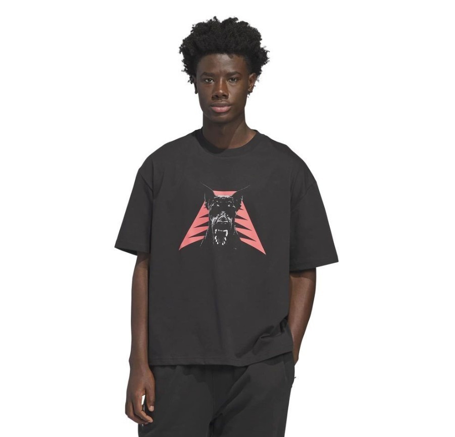 Adidas Anthony Edwards Dawg T-shirt Black JZ9447 Men's gallery