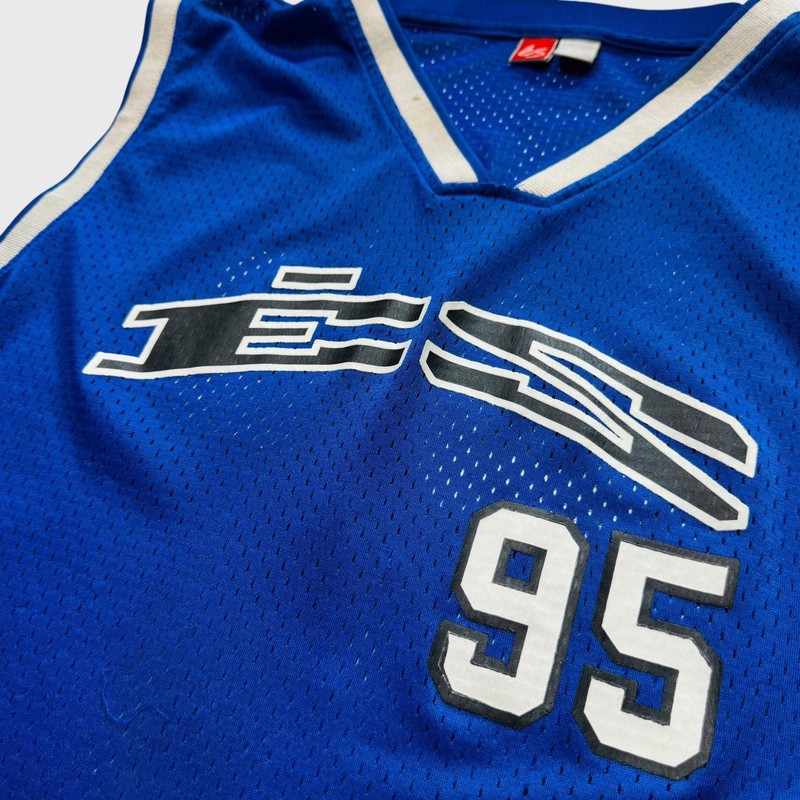 Vtg 90s Y2K eS Skateboarding Basketball Jersey Shirt, 95 Skate Mesh Footwear L gallery