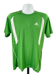Adidas Men’s Green/White Short Sleeve Athletic Performance Shirt – S
