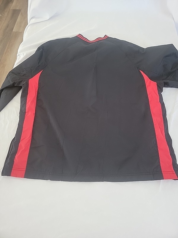 Sport Tek 2XL V-neck Black/ RED Pullover Activewear Side Zip Drawstring GOLF gallery