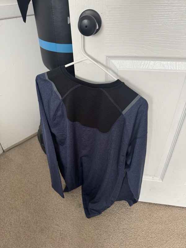 Spider Active Men’s Long Sleeve Shirt - Blue, Black - Active Wear - Size Large gallery
