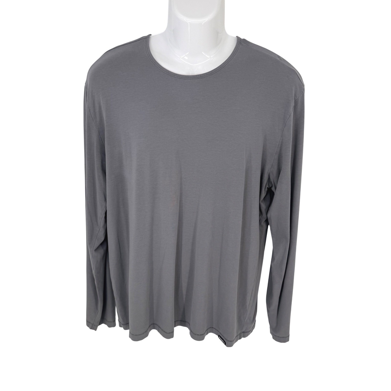 NOBULL Long Sleeve Shirt Mens XL Gray Modal Blend Crew Neck Athletic Training gallery