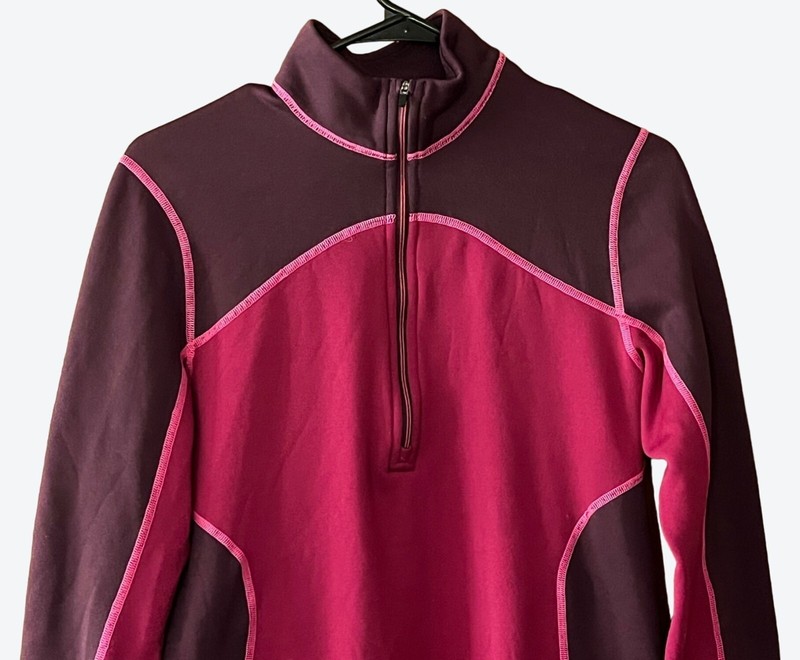 Patagonia Women's Medium Long Sleeve 1/4 Zip Polartec Purple Pink Baselayer Top gallery