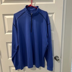 NEW Tommy Armour Dri Logic Layer Pullover 1/2 Zip Sz L Blue Lightweight (L8)
