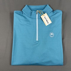 Peter Millar Golf Pullover Crown Sport Chest Logo 1/4 Zip Large JABLU MSRP $135