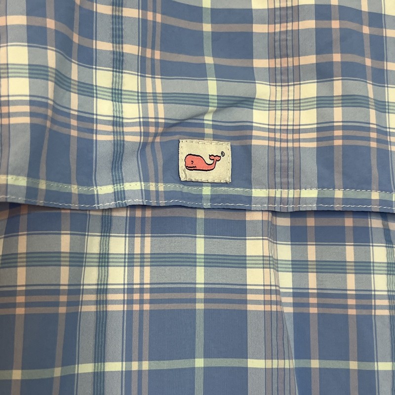 Vineyard Vines Mens Size XL Performance Fishing Harbor Shirt Vented Blue Nylon gallery
