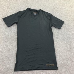 Tommie Copper Shirt Mens Small Black V Neck Compression Cool Copper Znergy