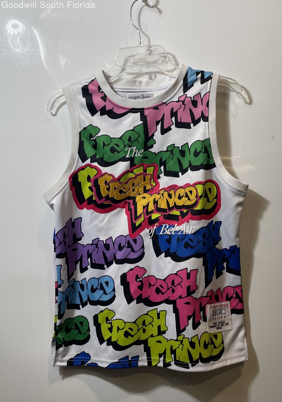 Headgear Classics Mens White Multicolor The Fresh Prince Of Bel Air Jersey Sz L gallery