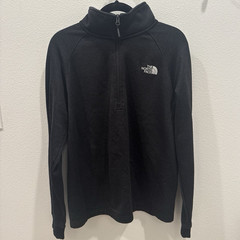 The North Face Men’s Black 1/4 Zip Mock Neck Pullover Jacket, Size L