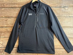 Patagonia Black Mens Large R1 Fleece Midlayer Samuel Adams 1/4 Zip STY 40109