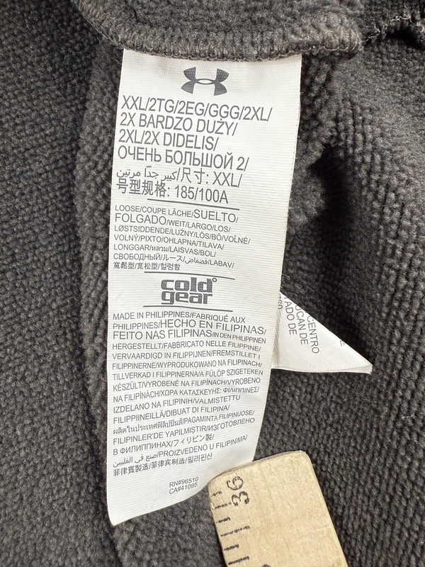 Under Armour Pullover Mens 2XL Brown ColdGear Storm 1 Button Mock Neck Fleece gallery