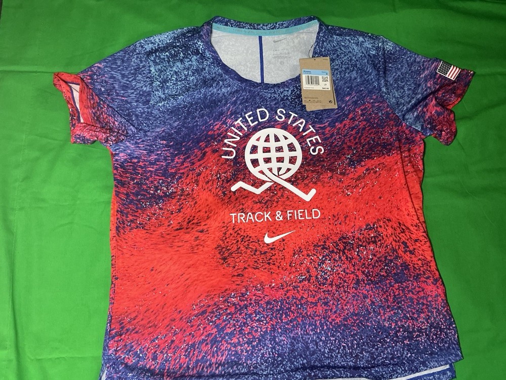 Nike Team USA Pro Elite Running Top Dri-Fit Track Field Women Medium FJ3432-635