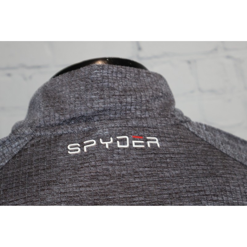 Spyder Pullover Mens Large Gray Workout 1/4 Zip Gym Golf Shirt Polyester gallery