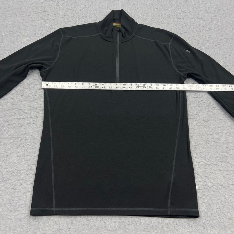 Smartwool Classic Thermal Base Layer Men’s XL Black 100% Merino Wool 250 1/4 Zip gallery