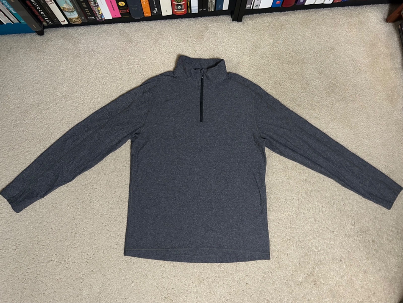 Lululemon Surge Warm 1/4 Zip Pullover Mens MEDIUM Gray Heathered Performance gallery