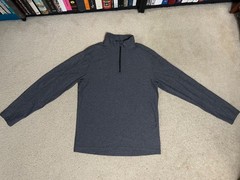 Lululemon Surge Warm 1/4 Zip Pullover Mens MEDIUM Gray Heathered Performance