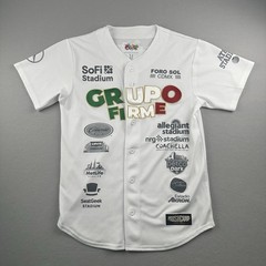 Grupo Firme Stadium Tour Baseball Style Jersey Size Medium White Mexican Band