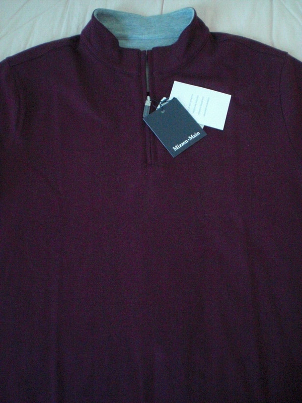 Mizzen + Main “ProFlex” ¼-Zip Perf. Jersey Top, NWT - Men’s M - Dark Red, $ 138 gallery
