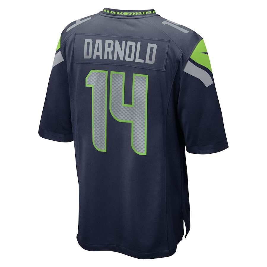 Men's #14 Sam Darnold Navy Player SportShirt Adult - All Stitched gallery