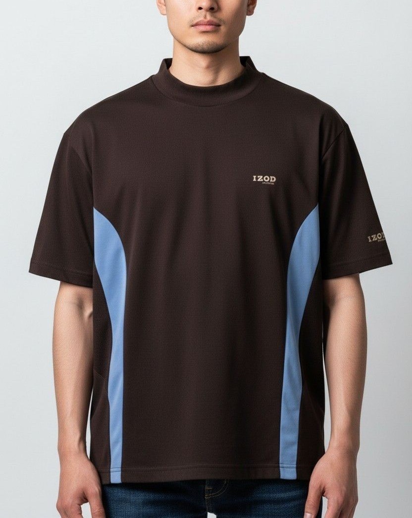 IZOD Cool FX Men's Size S Performance Shirt Black Blue Color Block Athletic gallery