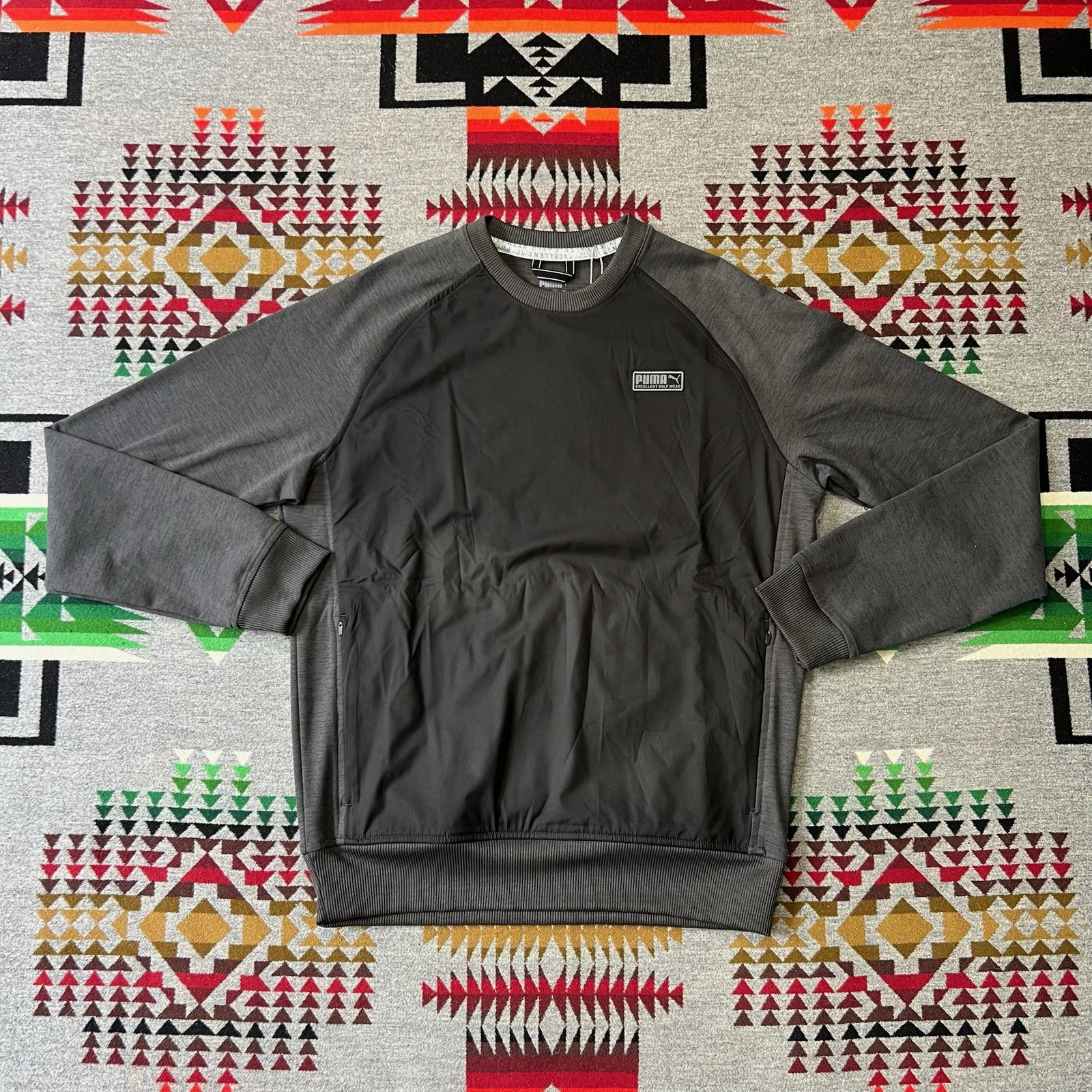 Puma Cloudspun Golf Pullover Mens Small Gray Performance C5 gallery