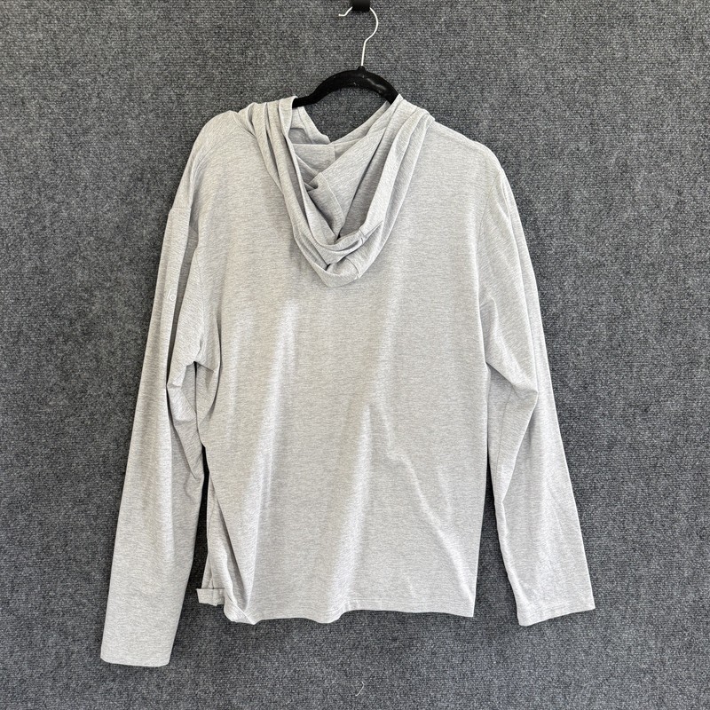 SOLD OUT Alo Men’s L Conquer Reform Long Sleeve With Hood Athletic Heather Grey gallery