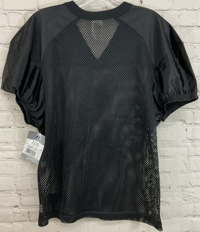 Russell Athletic Mens Medium Team Sports Jersey Mesh Black Elastic Arm Cuffs gallery