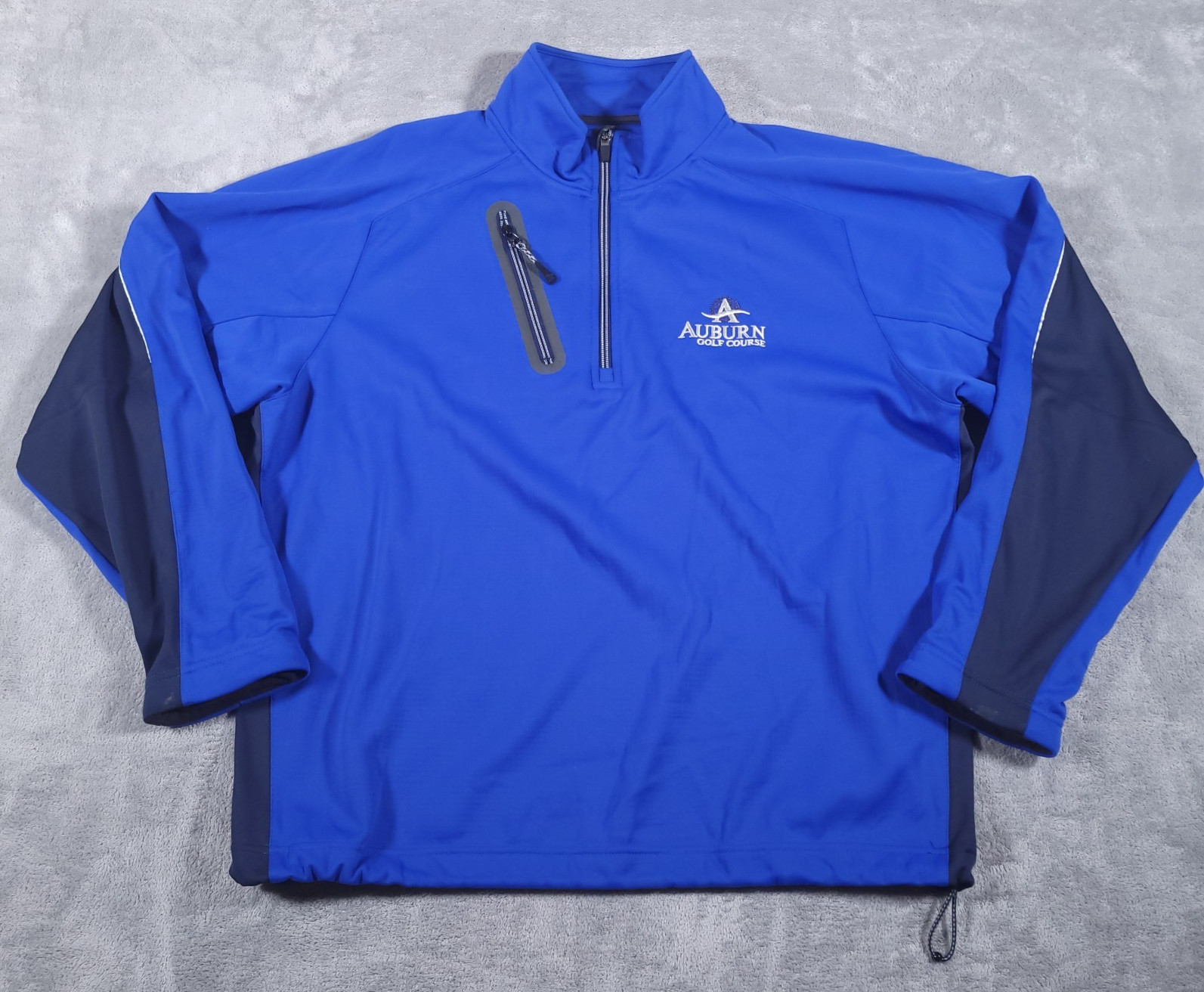 Zero Restriction Tour Series 1/4 Zip Pullover Mens Large Blue Black Auburn Golf gallery