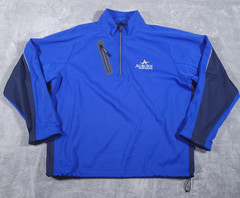 Zero Restriction Tour Series 1/4 Zip Pullover Mens Large Blue Black Auburn Golf
