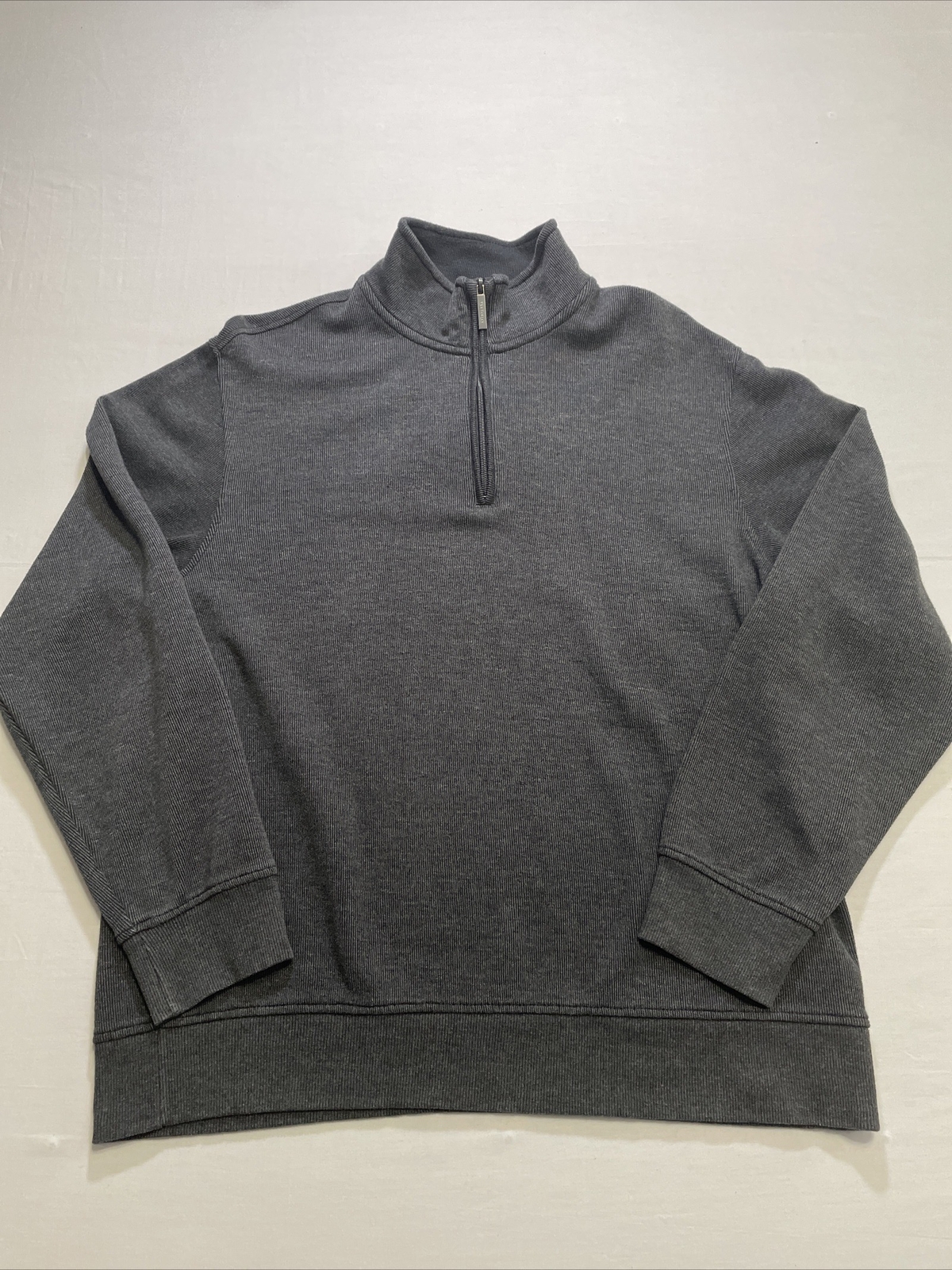 VAN HEUSEN MEN'S L 1/4 ZIP ACTIVEWEAR PULLOVER GRAY. Pre-Owned. gallery