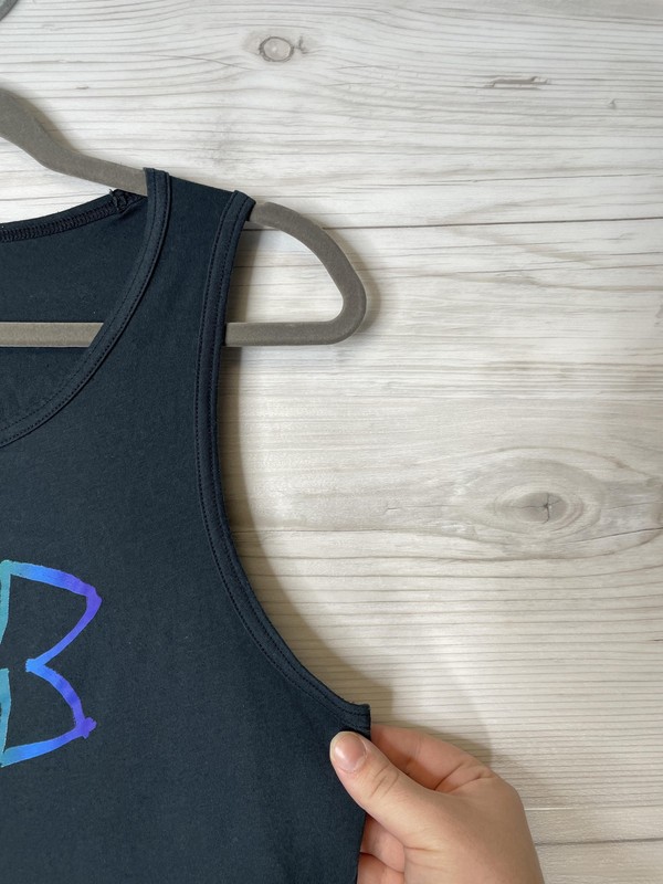 Under Armour Tank Top Mens Small Black HeatGear Rainbow Logo United We Win gallery