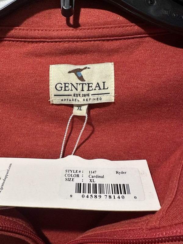 GenTeal Men's Quarter Zip Performance Golf Pullover Red XL New with Tags (Logo) gallery