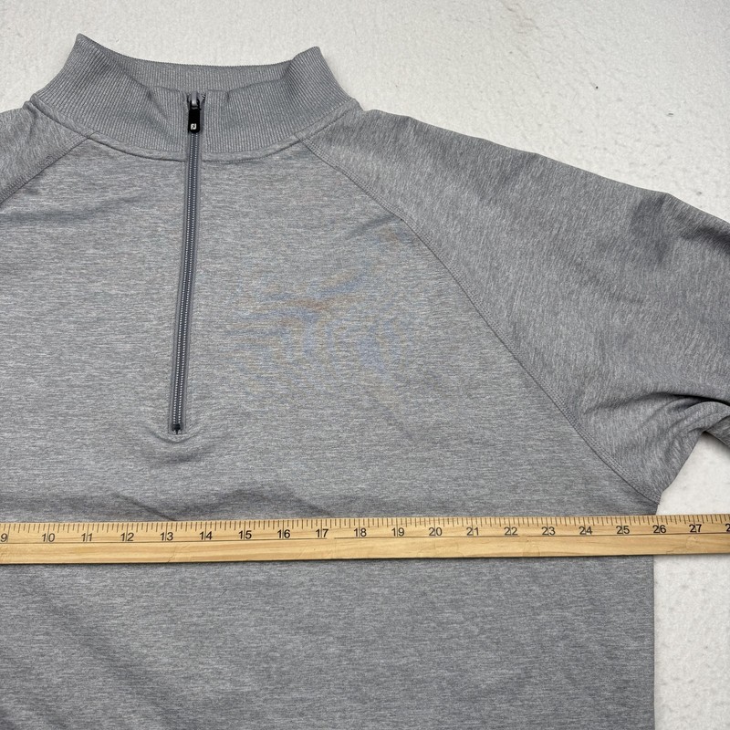 FootJoy Pullover Mens XL Gray 1/4 Zip Long Sleeve Golf Top Stretch Lightweight gallery
