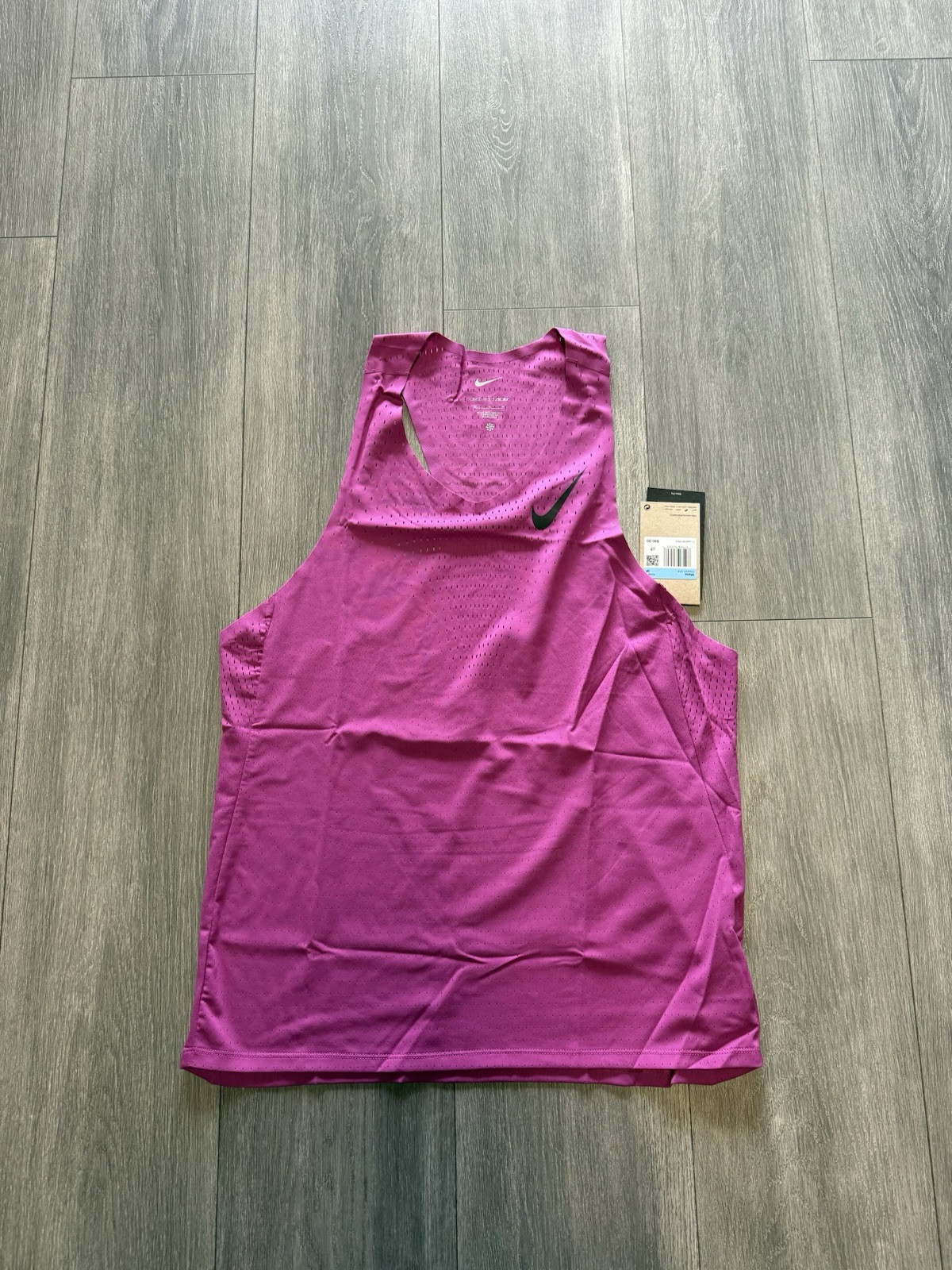$90 Nike Aeroswift Dri-Fit ADV Running Singlet Hot Fuchsia FN4231-518 Size L gallery