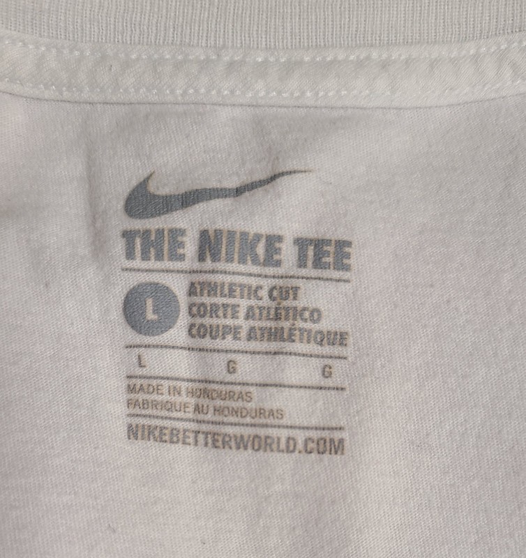 Men's Large Nike Dri Fit Athletic Cut Skills Gone Viral White Tshirt gallery