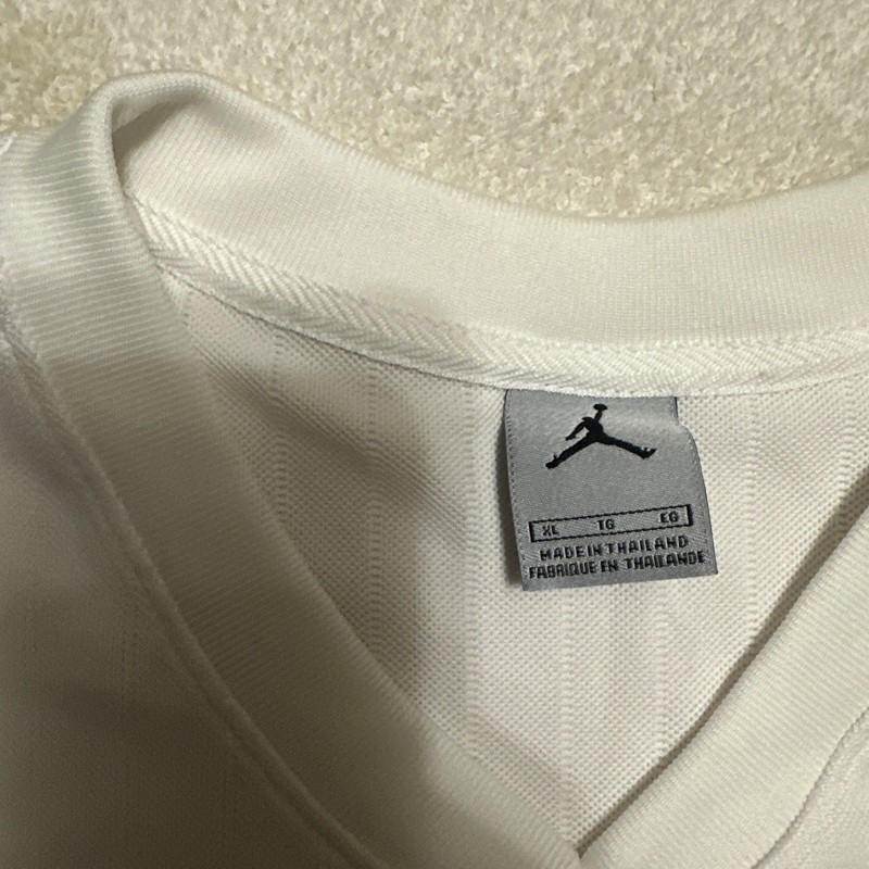 Nike Retro Air Jordan Mens Basketball Warm-up Jersey Wht/Blu/Blk Pinstripe Sz XL gallery