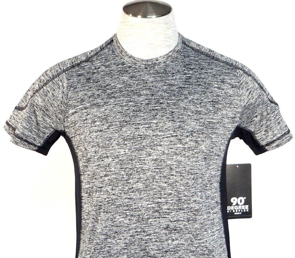 90 Degree By Reflex Charcoal Short Sleeve Athletic Shirt Men's NWT gallery