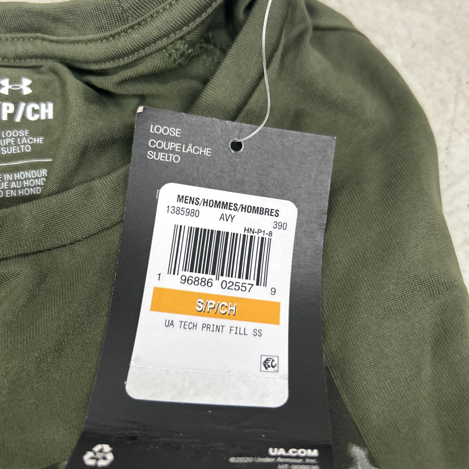Under Armour Men's Tech Print Fill Short Sleeve, (390) Marine OD Green Small gallery