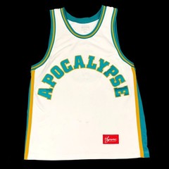 SS16 Supreme APOCALYPSE BASKETBALL JERSEY Size Medium M White Blue B2