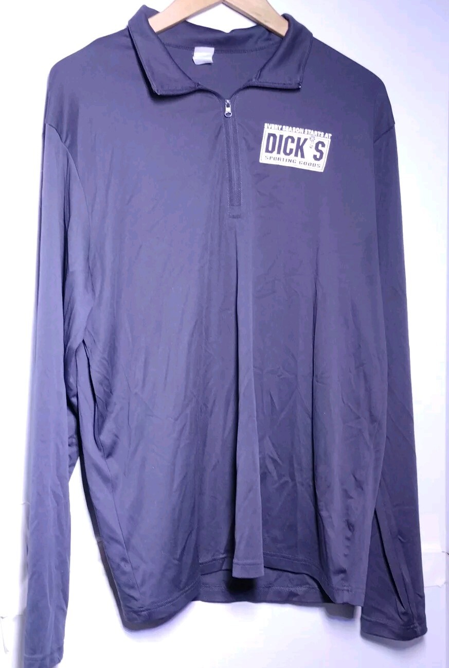 Dicks Sporting Goods pullover 1/4 zip men xl gray stretch long sleeve athleisure gallery