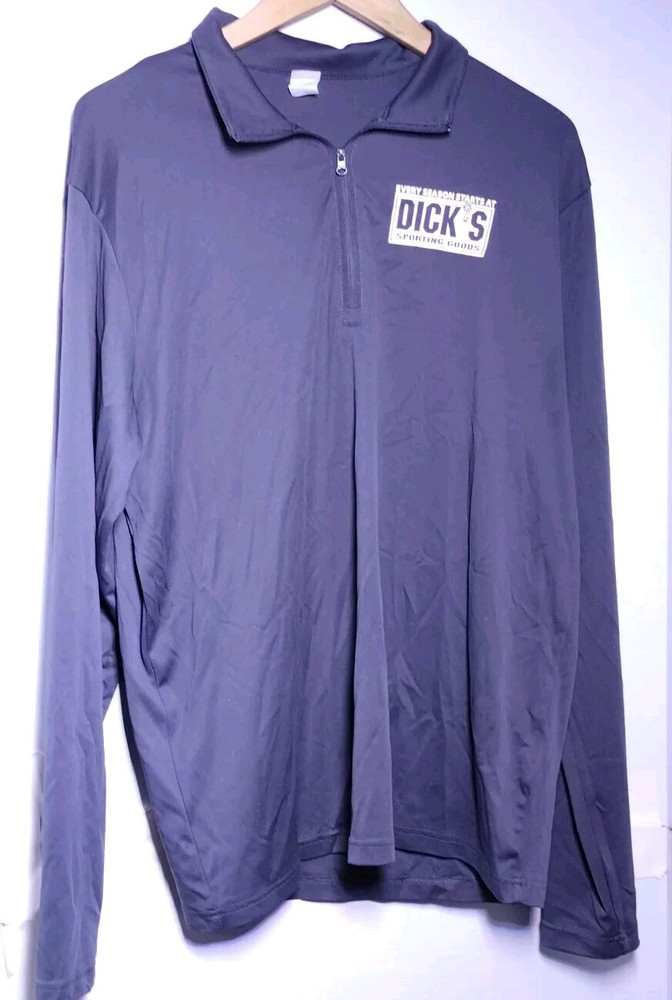 Dicks Sporting Goods pullover 1/4 zip men xl gray stretch long sleeve athleisure