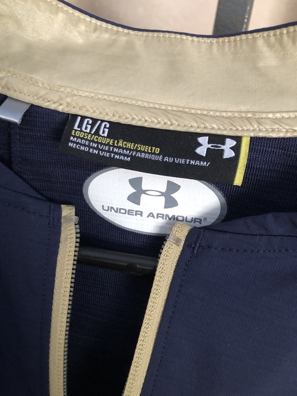Mens Under Armour US Navy Quarter Zip Pullover size L VGUC lettering peeling gallery