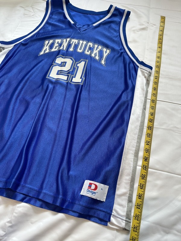Vintage Dodger Kentucky Wildcats Shiny Silky Basketball Jersey #21 Adult XL gallery