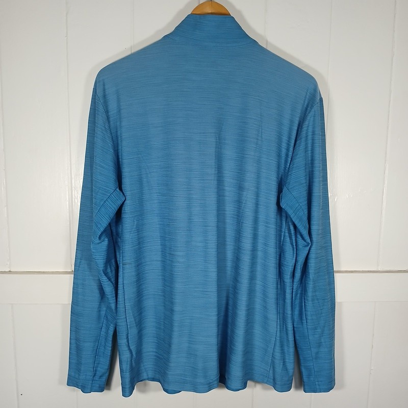 Nike Dri-FIT Quarter Zip Mens Large Blue Heathered Pullover 940177-436 gallery